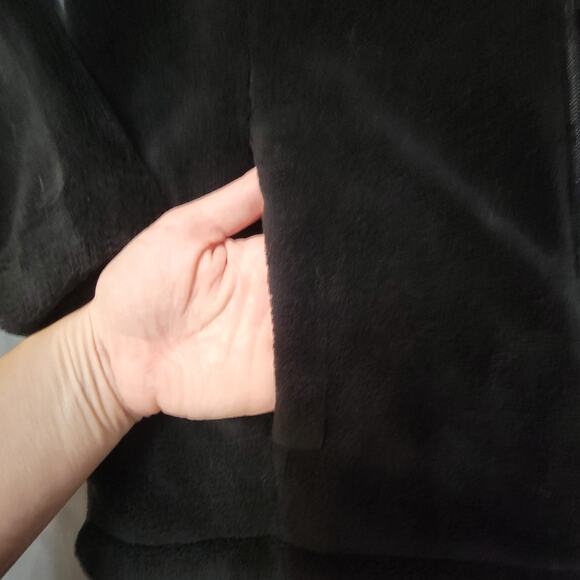 Great Northwest Black Plush Fleece Zip Jacket with Pockets Medium - Picture 9 of 10